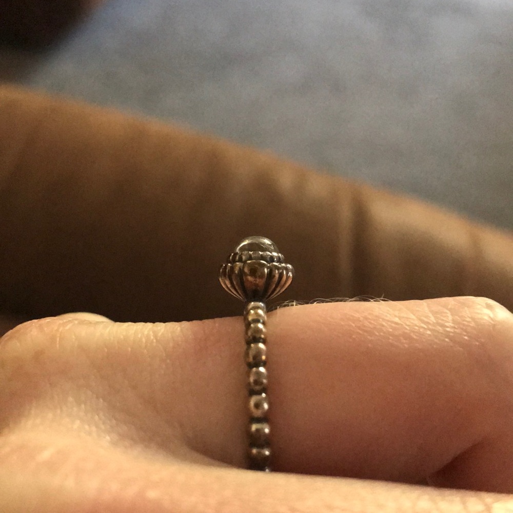 Pandora April birthstone ring size 5